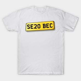 SE20 BEC Beckenham Number Plate T-Shirt